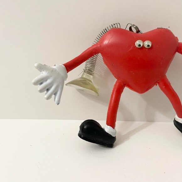 Vtg Heart Rubber Figure Window Cling Googly Eyes Toy - Picture 9 of 16